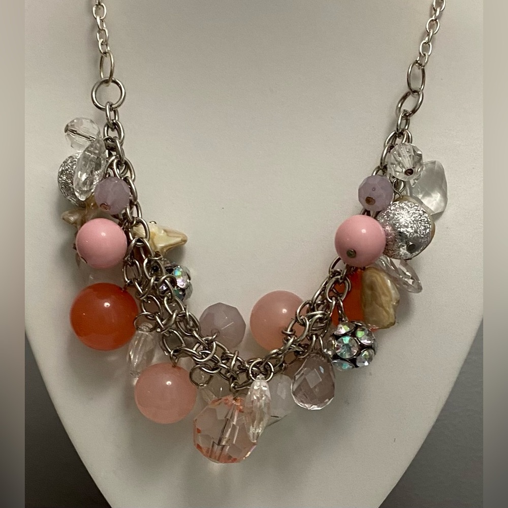 Peach statement necklace. NEW!!